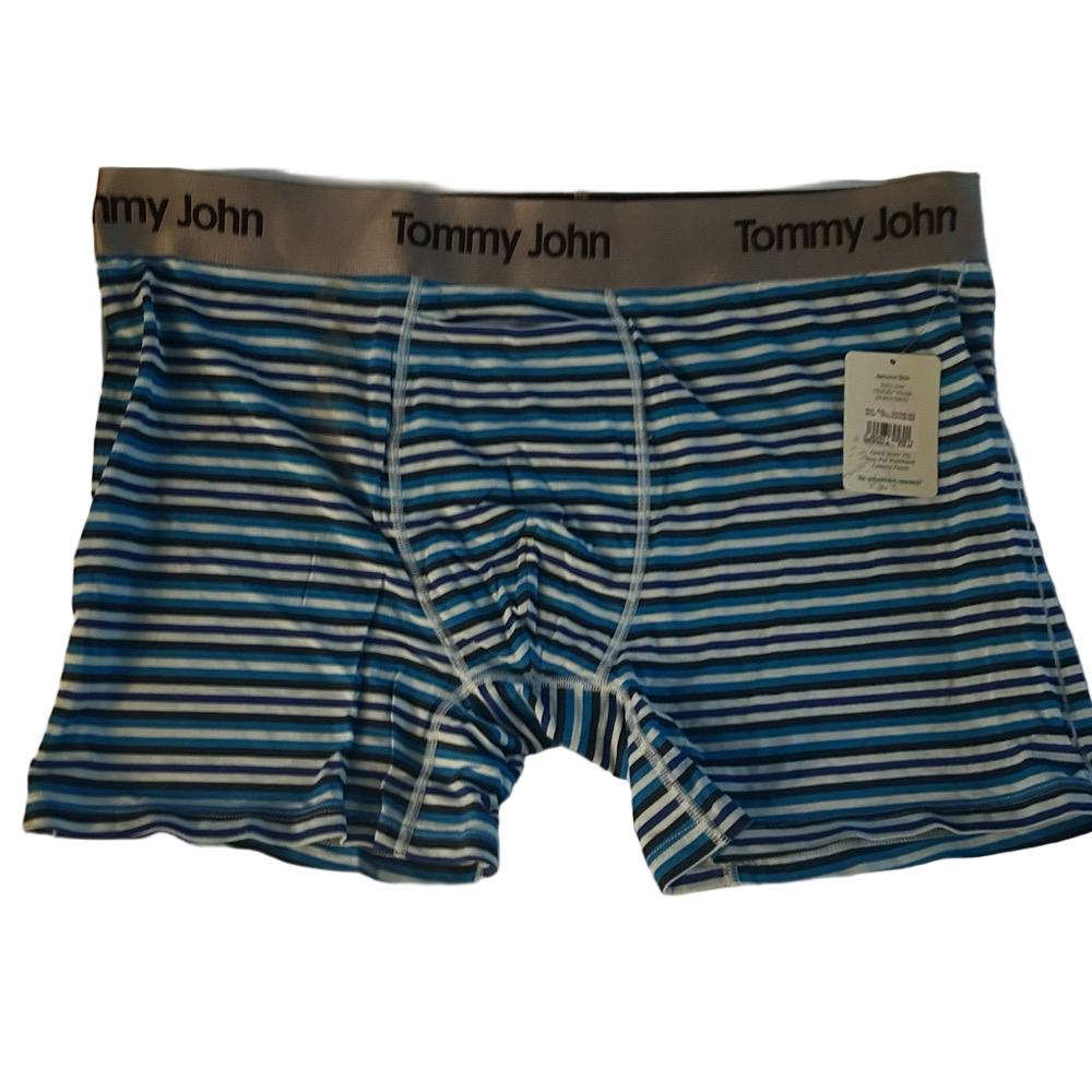 Tommy John Blue Striped Boxer Briefs 2XL NWT